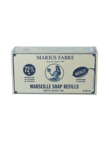 Recharges de savon de Marseille rotatif 2 x 290 Gr-Savonnerie Marius Fabre-Marius Fabre
