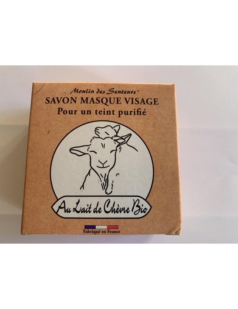 SAVON/MASQUE VISAGE BIO au lait de CHEVRE  - Moulin des Senteurs-Soins du corps Moulins des Senteurs-